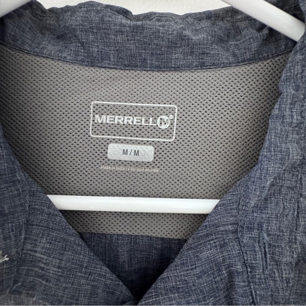 Merrell Men’s Dark Blue/Gray Casual Button-Down Shirt Outdoors Hiking Size M - Picture 5 of 9